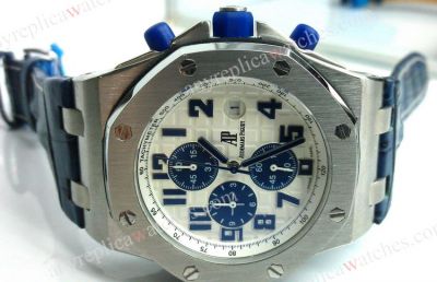 Audemars Piguet Replica Watch / Royal Oak Offshore Blue / Blue leather